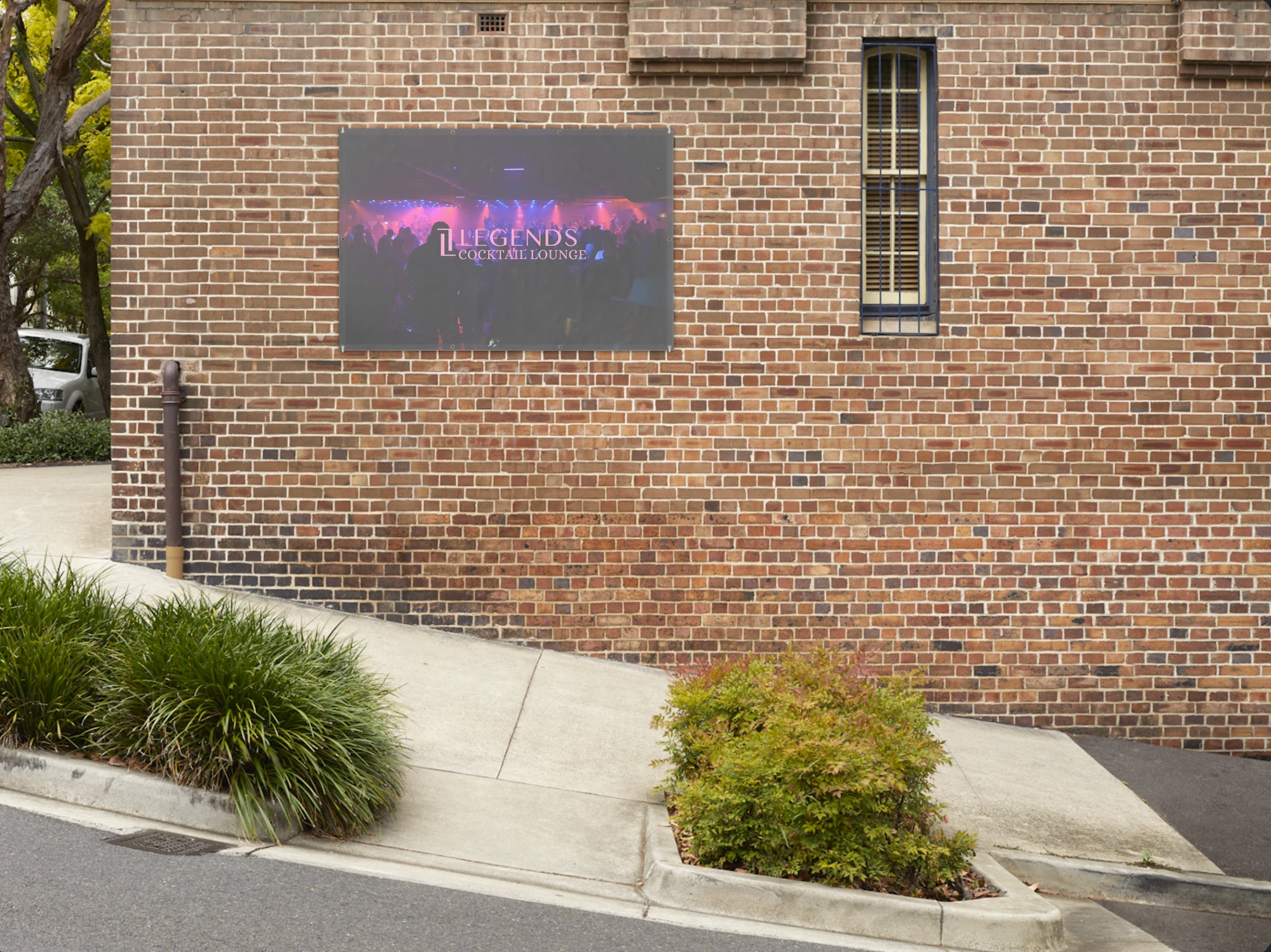 Promotional banner · Exterior placement mockup