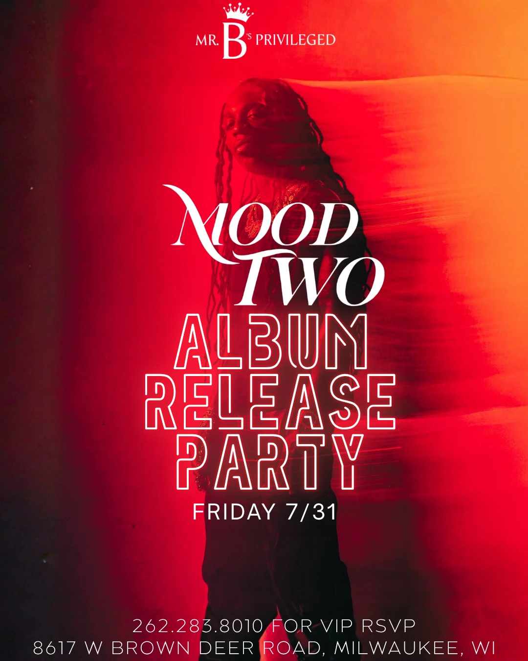 Nood Two album release party · Event-promotion design
