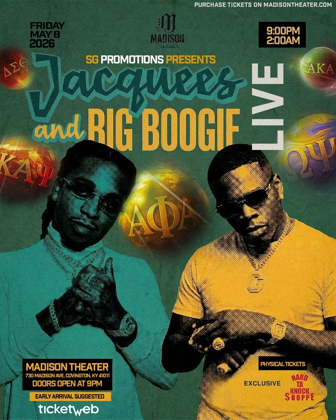 Jacquees & Big Boogie · Concert campaign creative · Madison Theater, Kentucky